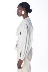 Hand Painted Wrap Blouse - autark