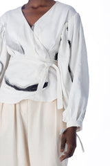 Hand Painted Wrap Blouse - autark