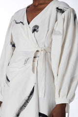 Hand Painted Wrap Dress - autark