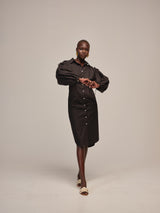 Gather Sleeve Dress - autark
