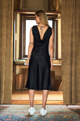 Silk Bias Gather Slip Dress - autark